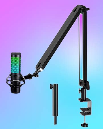 Microphone Boom Arm Premium Mic Arm Hidden Cables Desk Mic Stands