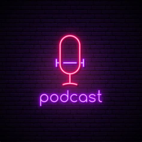 Premium Vector Neon Podcast Sign