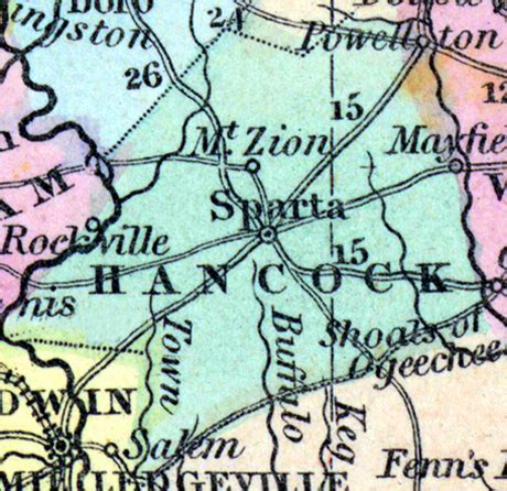 Hancock County Georgia 1857 House Divided