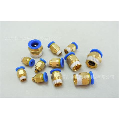 Khớp Nối Ren Ra Ống 10mm Cút Nối Nhanh Khí Nén Thẳng Đầu Cắm Nhanh