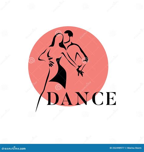 Dancing Couple Man And Woman Vector Illustration Logo Icon For