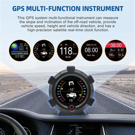 X95 Noir OBD Inclinomètre tout terrain pour voiture Affichage tête