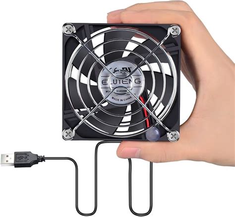 ELUTENG Ventilateur 80mm USB Portable Mini Ventilateur 5V Ventilateur