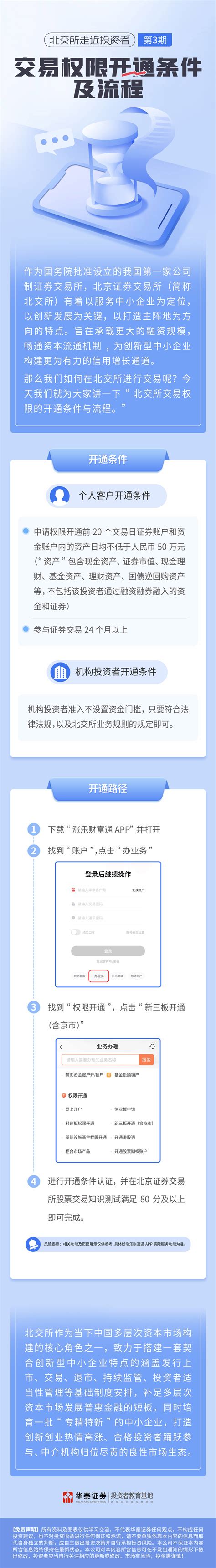 图说北交所（三）：北交所交易权限开通条件及流程 新华网客户端