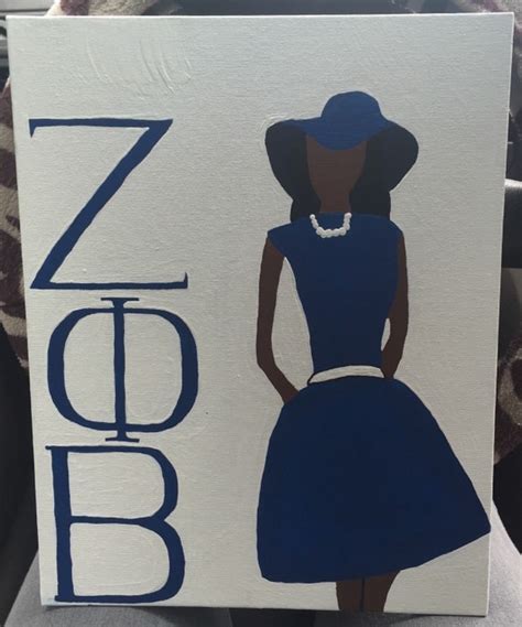 Made To Order Zeta Phi Beta Greek Painting