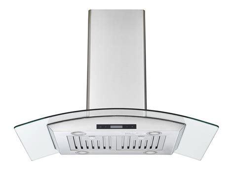 Ancona IGCB636 36" Island Glass Stainless Steel Range Hood - AN-1406 ...