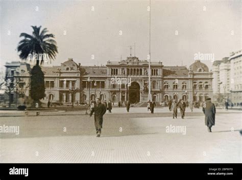 Vintage photograph, Casa Rosada in Buenos Aires, Agentina on July 6–8 ...