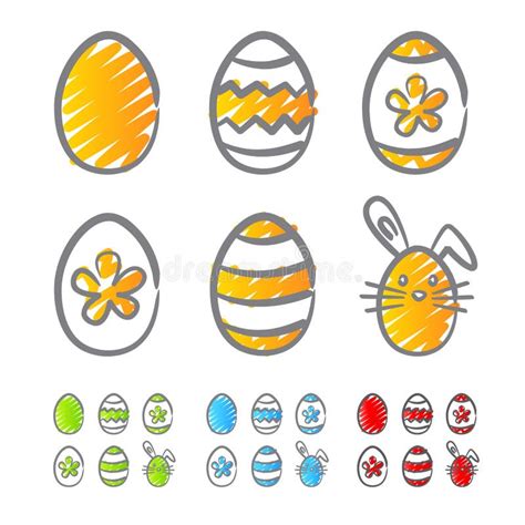 Easter Icons Stock Vector Illustration Of Bunny Celebrate 64581223