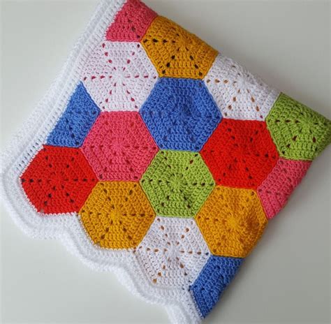 Crochet Blanket Pattern Hexagon Blanket INSTANT DOWNLOAD PDF - Etsy