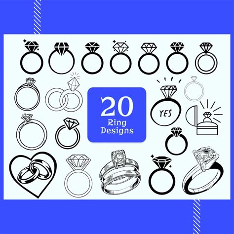 Diamond Ring Svg Bundle Masterbundles