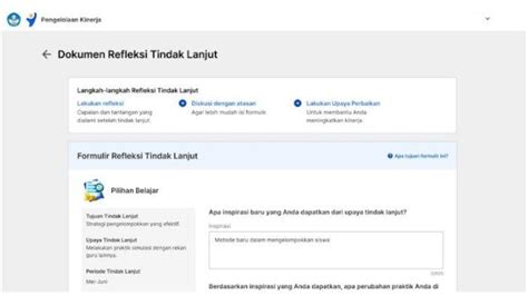 Cara Mengisi Dokumen Refleksi Tindak Lanjut Di PMM Hingga 100 Persen