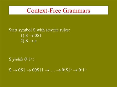 Lecture 16 Oct 18 Context Free Languages Cfl