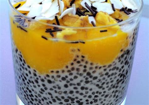 Pudding De Ch A Y Mango Con Cobertura De Nueces Y Coco Receta De La