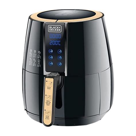 Black Decker Aerofry Air Fryer 1500 Watt 4 Liters Black Af400