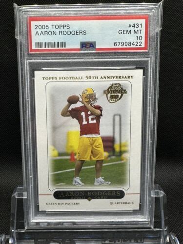 Topps Aaron Rodgers Rookie Card Rc Psa Gem Mint Ebay