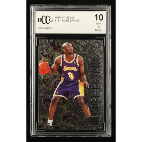 Kobe Bryant 1996 97 Metal 181 RC BCCG 10 Pristine Auction