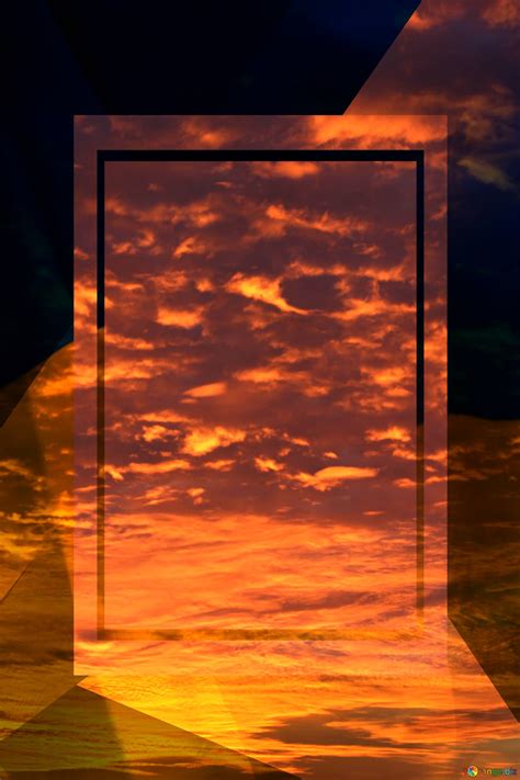 Ukrainian Illustration Template Frame With Sunset