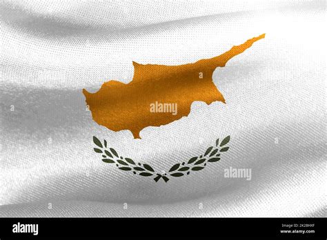 Cyprus Flag Realistic Waving Fabric Flag Stock Photo Alamy