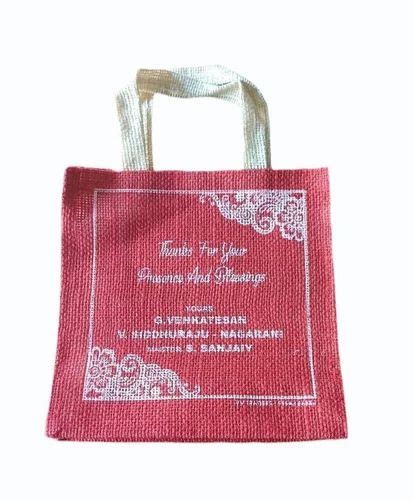 Red Inch Wedding Gigt Thamboolam Jute Bag Capacity Kg At Rs