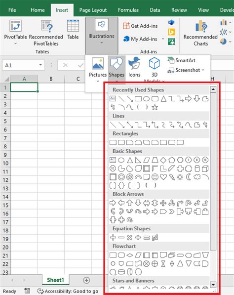 How To Insert Shapes In Excel In 6 Simple Steps