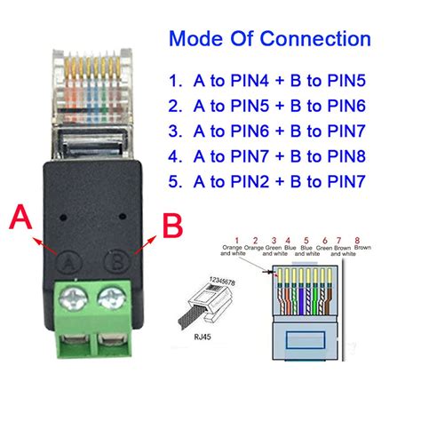 Rs485 Rj45 Pinout 2 Wire