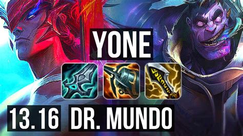 YONE Vs DR MUNDO TOP 6 Solo Kills 1100 Games 1 3M Mastery NA