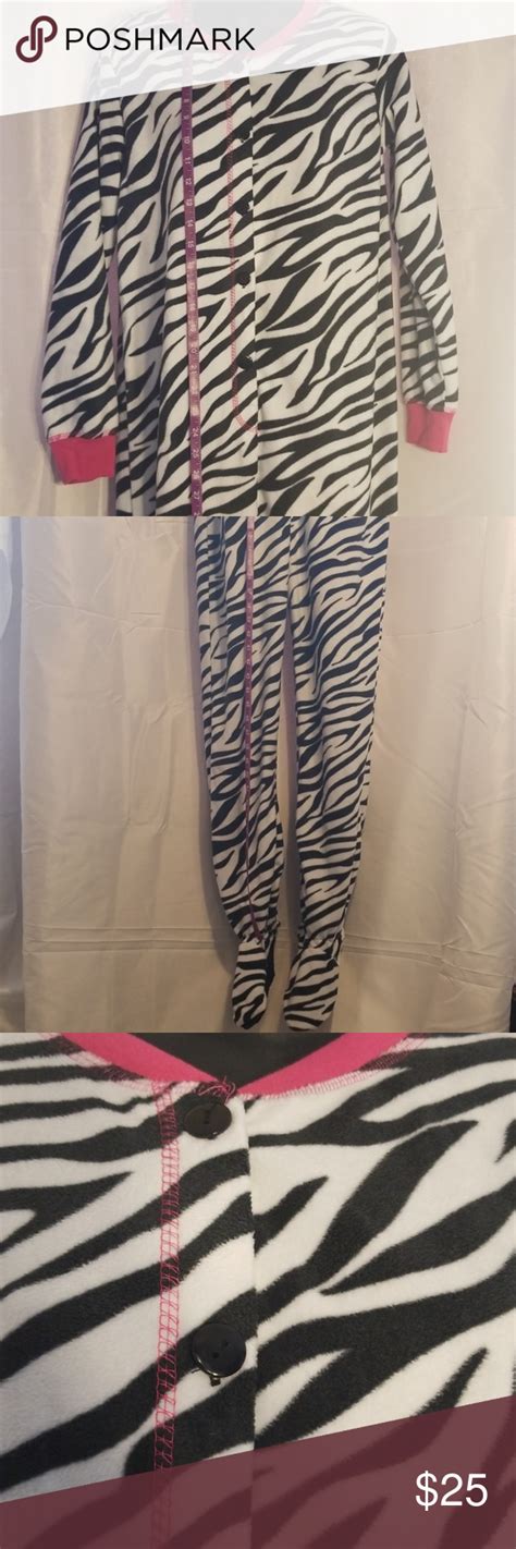 Zebra Print Footed Pajamas Cozy And Stylish Sleepwear