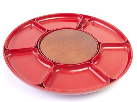 Vintage Lazy Susan Turntable Round Lazy Susan For Table Mid Etsy