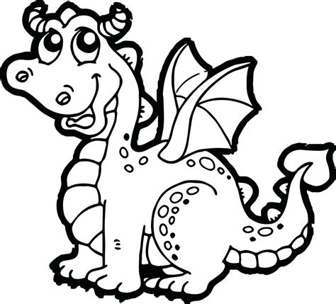 Cute Dragon Coloring Pages Printable Bellajapapu