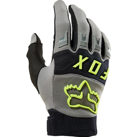 Gants Cross DIRTPAW CE FOX Gris Noir Jaune MOTO AXXE FR Gants Cross