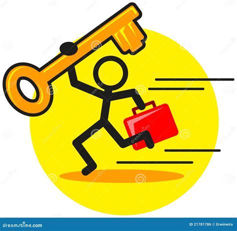 Illustration Of Cartoon Solution Key Royalty Free Stock Image