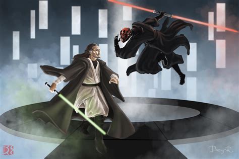 Qui Gon Jinn Versus Darth Maul By Charrendark On Deviantart