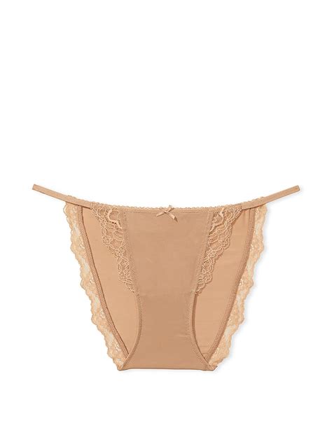 Buy Lace Trim String Bikini Panty Praline Order Panties Online Victoria S Secret US