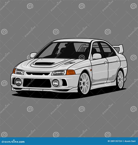 Lancer Evolution X Final Edition Cartoon Vector Cartoondealer