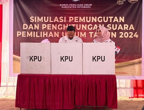 KPU Kotabaru Gelar Simulasi Penghitungan Dan Pemungutan Suara Pemilu