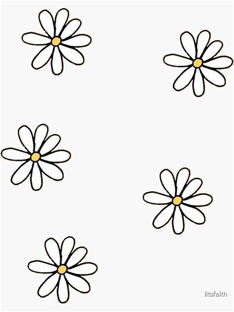 Daisy Flower Pack Sticker By Iitsfaith Redbubble