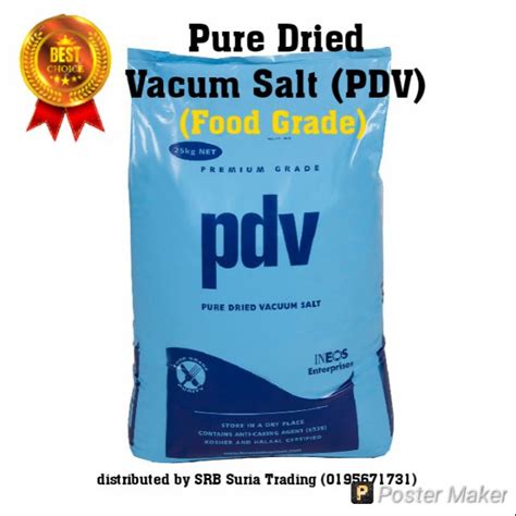 G G Kg Pure Dried Vacuum Salt Pdv Food Grade Shopee Malaysia