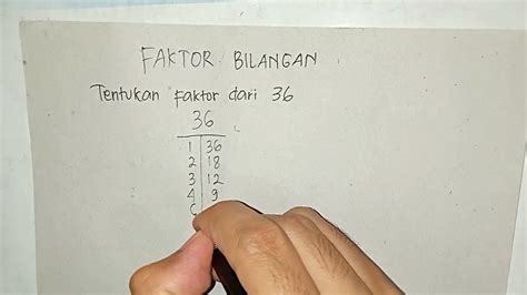 Faktor Dari 36 Youtube