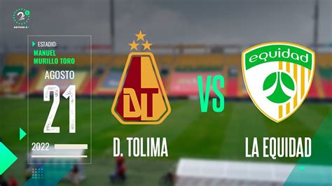 Deportes Tolima Vs La Equidad EN VIVO YouTube