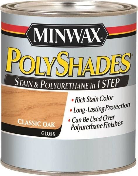 Minwax 61470444 PolyShades Classic Oak Stain And Polyurethane Quart at ...