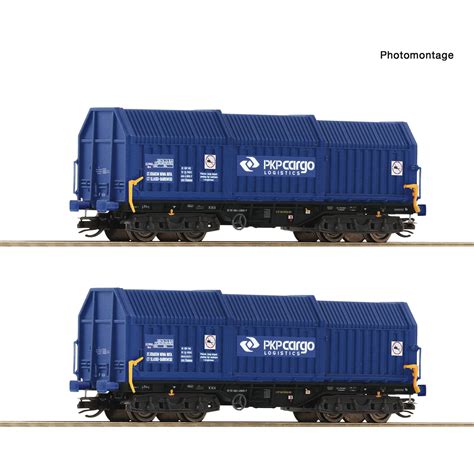 Roco 6680008 2 Tlg Set Teleskophaubenwagen PKP Cargo Ep VI Spur T