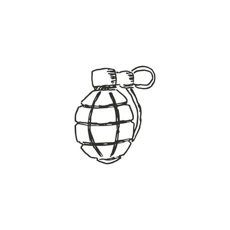 Hand drawn grenade 22182848 Vector Art at Vecteezy