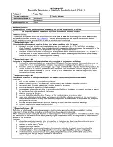 Irb Reviewer Checklist Expedited Application