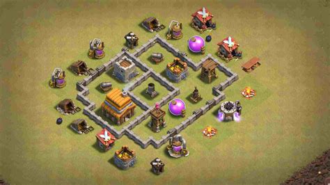 33 Best Th4 Base Layouts For Farming Hybrid War And Trophy