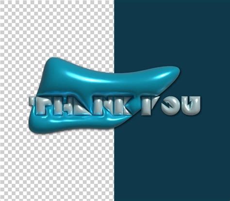 Premium PSD Thank You 3d Render Transparent Psd File