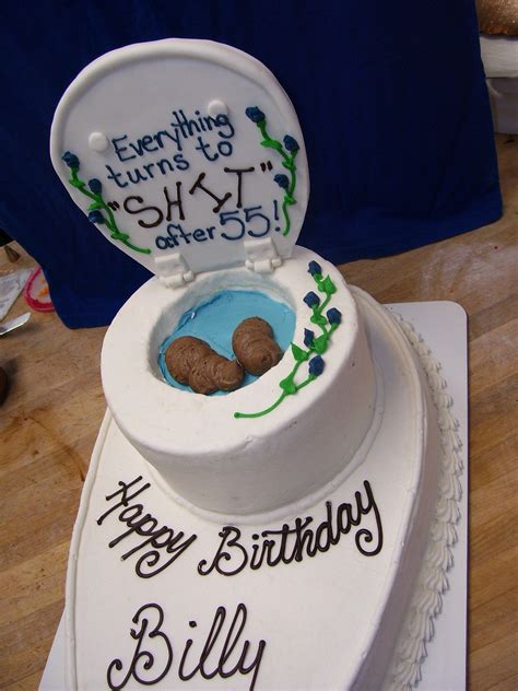 A Birthday Cake That Is Shaped Like A Toilet