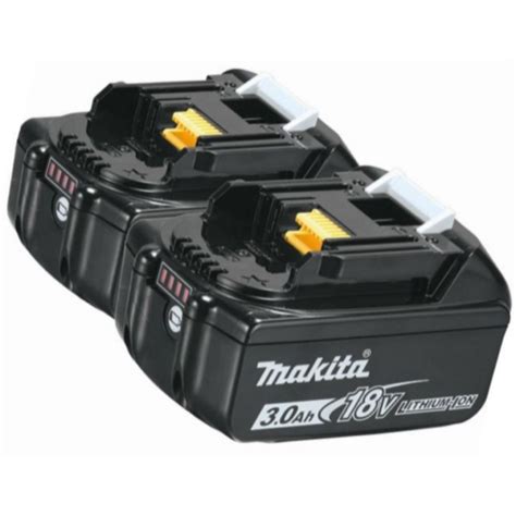 Makita Batterier 2 Stk BL1830B 18V 3 0 Ah Li Ion Med Indikator