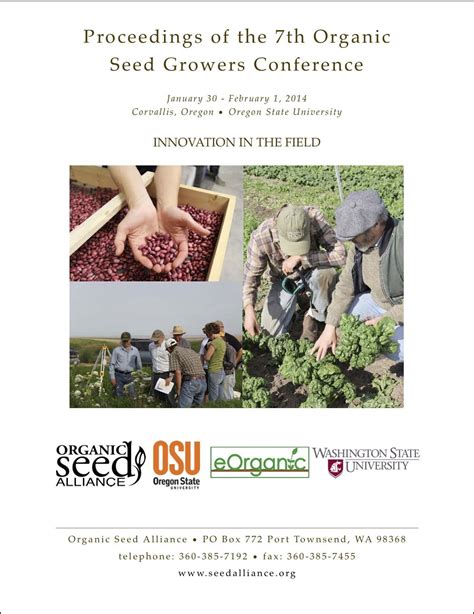 Proceedings from the 7th Organic Seed Growers Conference - Organic Seed
