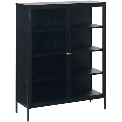 Wales Two Door Black Metal Cabinet | 422806021/22 | | AFW.com