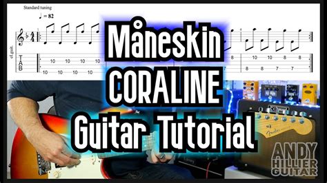 Måneskin Coraline Guitar Tutorial Lesson Youtube